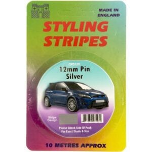 Single Stripe – Silver – 12mm – 10m Length