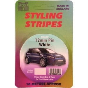 Single Stripe – White – 12mm – 10m Length