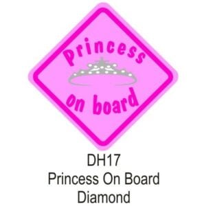 Suction Cup Diamond Sign – Pink – Princess On Board
