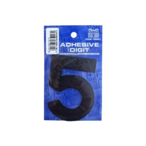 5 - 3in. Adhesive Digit - Black - Pack Of 12