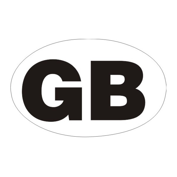 Outdoor Vinyl Sticker – White – Gb Oval