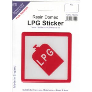 Outdoor Vinyl Sticker – LPG On Board Domed Resin Sticker