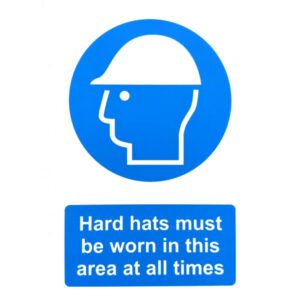 Castle Promotions Hard Hat Safety Sign 297mm x 210mm