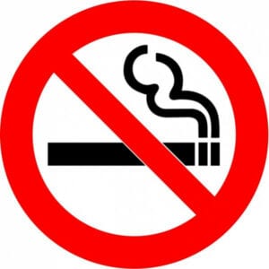 Indoor Vinyl Sticker – No Smoking Circle