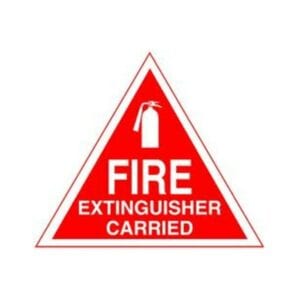 Outdoor Vinyl Sticker – Red – Fire Extinguisher Carrier
