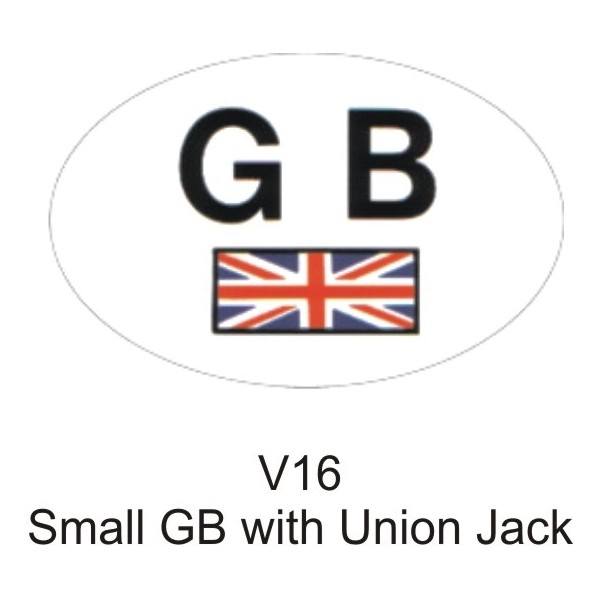 Outdoor Vinyl Sticker – Small – White – GB With Union Jack