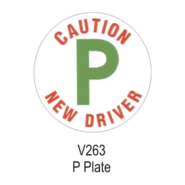 P Plate – Vinyl Sticker – Single