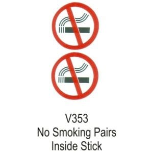 Indoor Vinyl Sticker – No Smoking Circle Pair