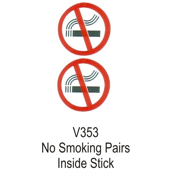 Indoor Vinyl Sticker – No Smoking Circle Pair