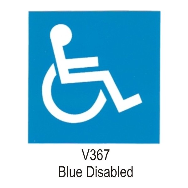 Indoor Vinyl Sticker – Blue – Disabled