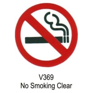 Outdoor Vinyl Sticker – Transparent – No Smoking Symbol