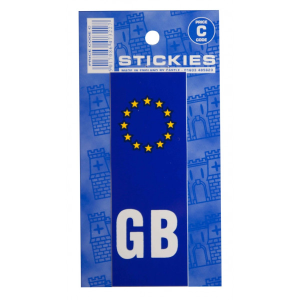 Number Plate Sticker – Blue – Euro Plate & GB