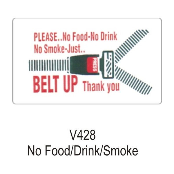 Outdoor Vinyl Sticker – White – No Food/Drink/Smoking