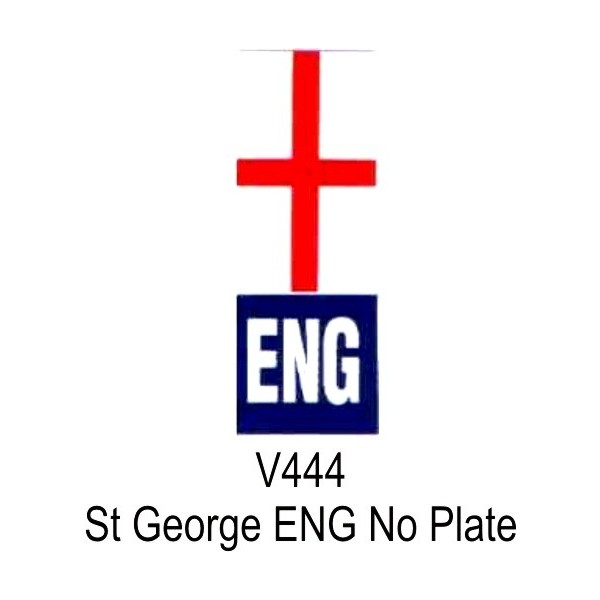 Outdoor Vinyl Sticker – White – Eng & St. George Flag