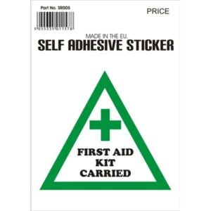Outdoor Vinyl Sticker – White – First Aid Kit On Board