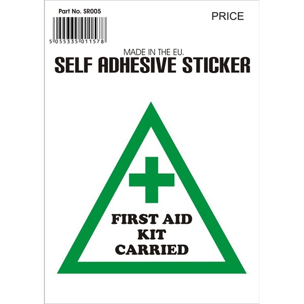 Outdoor Vinyl Sticker – White – First Aid Kit On Board