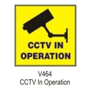 Outdoor Vinyl Sticker – Yellow – Cctv In Operation