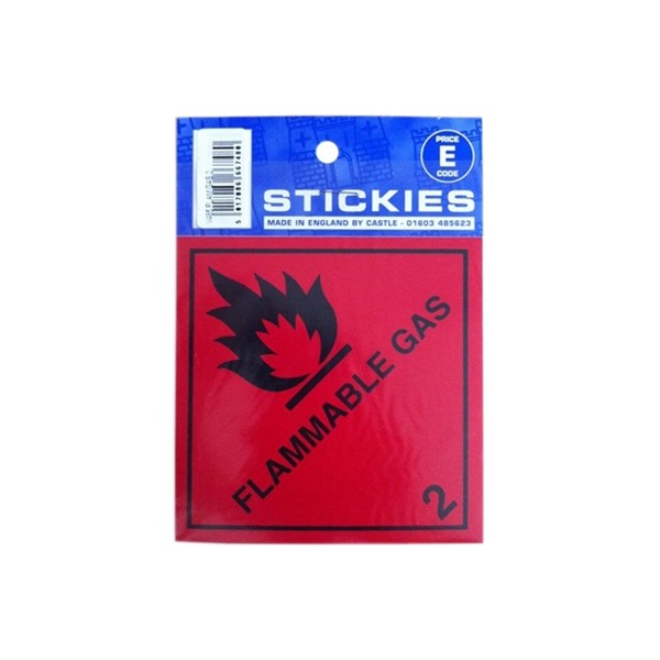 Outdoor Vinyl Sticker – Red – Flammable Gas