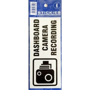 Outdoor Vinyl Sticker – Blue – Dashboard Camera Recording