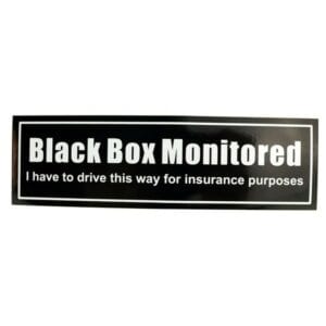 Self Adhesive Sticker – Black Box Monitored – Rectangle Sticker