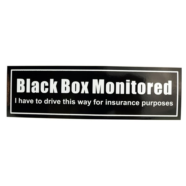 Self Adhesive Sticker – Black Box Monitored – Rectangle Sticker