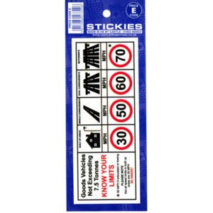 Vehicle speed limit sign