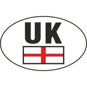 UK ST GEORGE SMALL OVAL STICKER