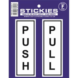 PUSH PULL DOOR STICKER