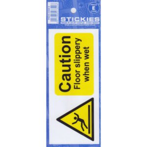 CAUTION FLOOR SLIPPERY WHEN WET STICKER