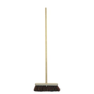 Soft Bristle Wooden Broom Head & Handle - 12in.