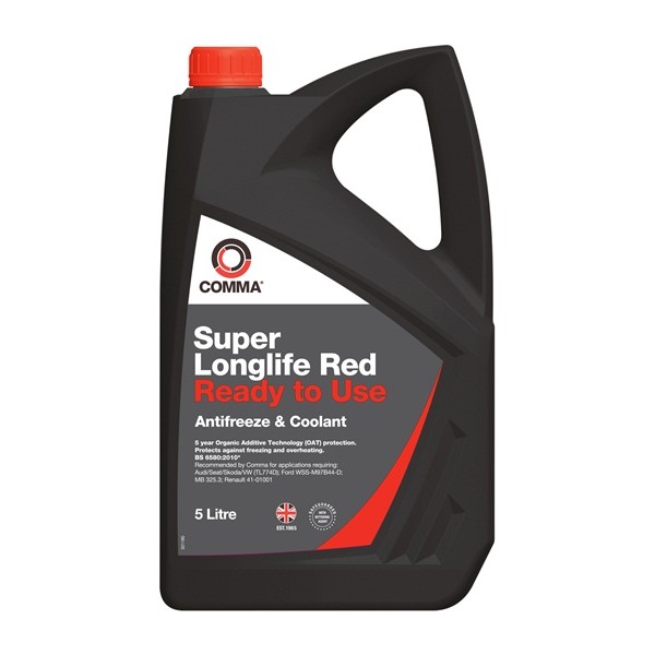 Super Longlife Red Antifreeze & Coolant – Ready To Use – 5 Litre