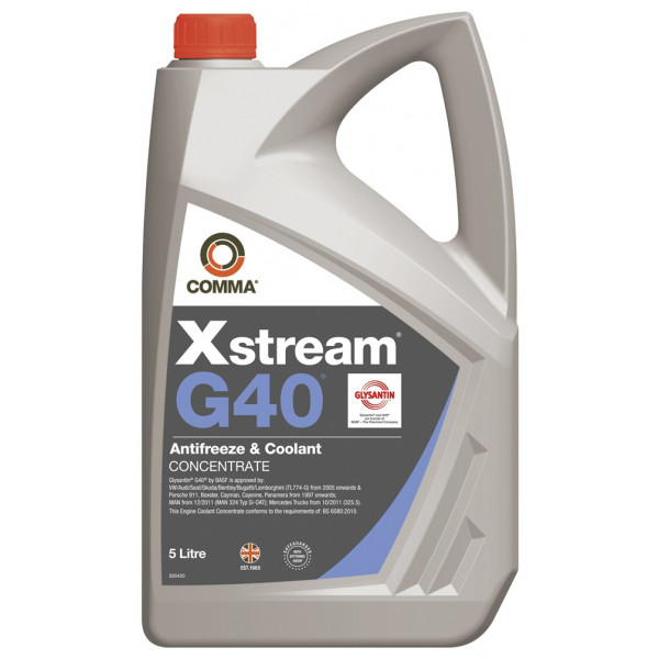 Xstream G40 Antifreeze & Coolant – Concentrated – 5 Litre