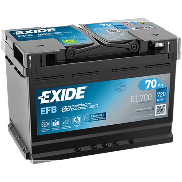 Exide EFB Battery 12V 70Ah 760CCA