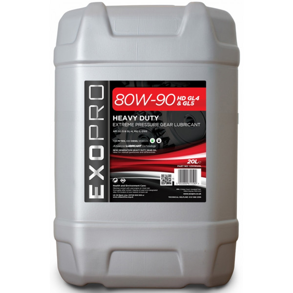EXOPRO 80W90 HD GL4 & GL5 Gear Oil 20 Litre