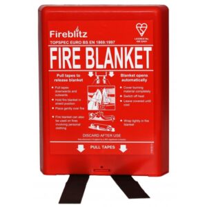 Fireblitz Fire Blanket Hard Case 1.2 x 1.2m 2 x 1