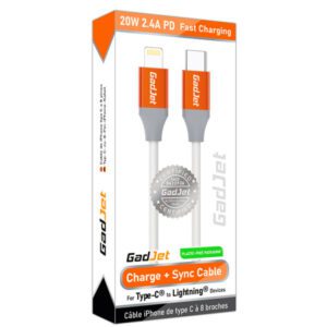 GadJet USB C to Lightning Cable Fast Charge Compatible