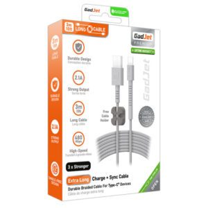 GadJet Extra Long USB-C Cable 3m Cable