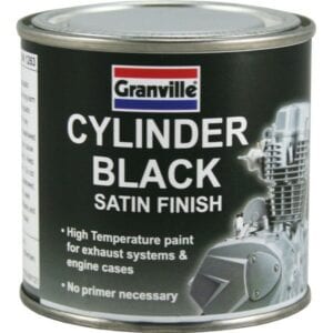 High Temperature Cylinder Paint – Black Satin – 250ml