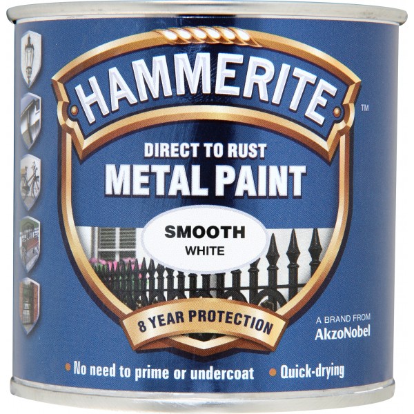 Direct To Rust Metal Paint – Smooth White – 250ml