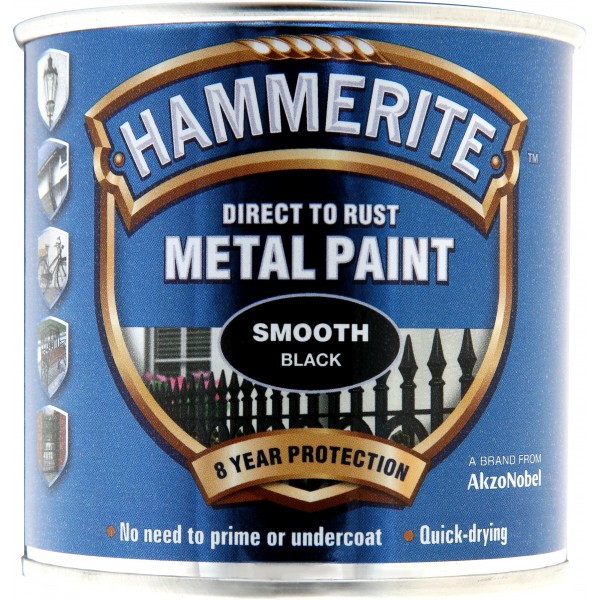 Direct To Rust Metal Paint – Smooth Black – 250ml