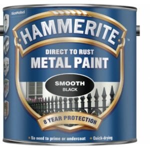 Direct To Rust Metal Paint – Smooth Black – 2.5 Litre