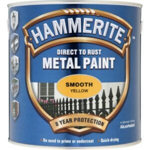 Direct To Rust Metal Paint – Smooth Yellow – 2.5 Litre