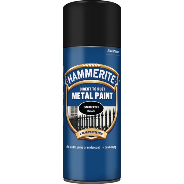 Direct To Rust Metal Paint – Smooth Black – 400ml