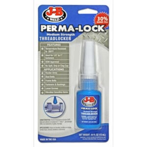 J-B Weld Perma-Lock Medium Strength Threadlocker – 13ml – Pack of 6