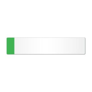 Car Acrylic Standard Oblong: 520 X 111mm (No British Standard Mark) with square-cut edge and Green Flash