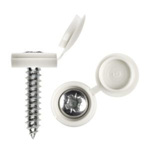 Self-Tapping Screws plus White Caps (pack of 100)