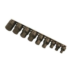 Low Profile Impact Hex Bit Set – Imperial – 9 Piece
