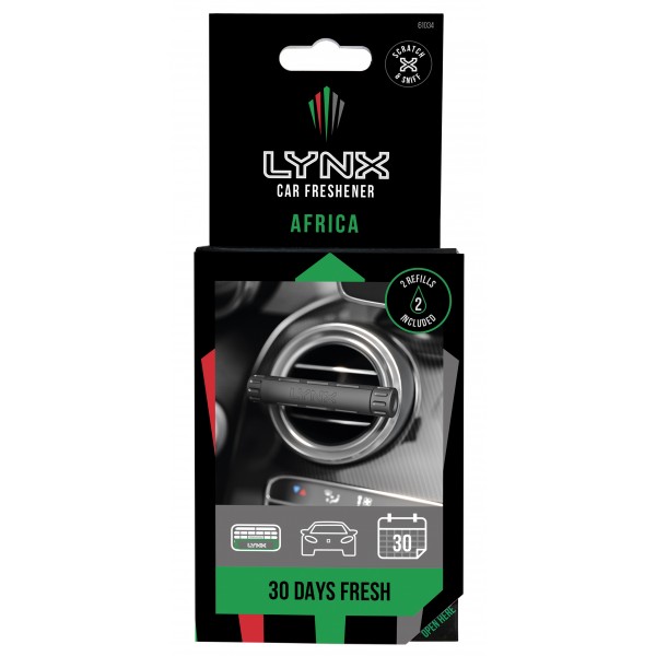Lynx Africa – Aluminium Refillable Vent Air Freshener