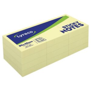 Yellow Sticky Notes - 51 x 38mm - Pack of 12 Pads
