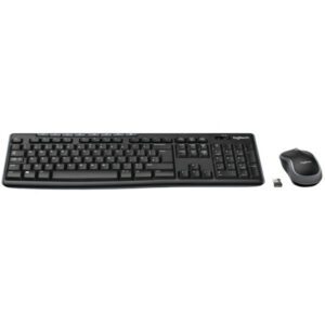 Wireless Keyboard & Mouse Desk Set - Black